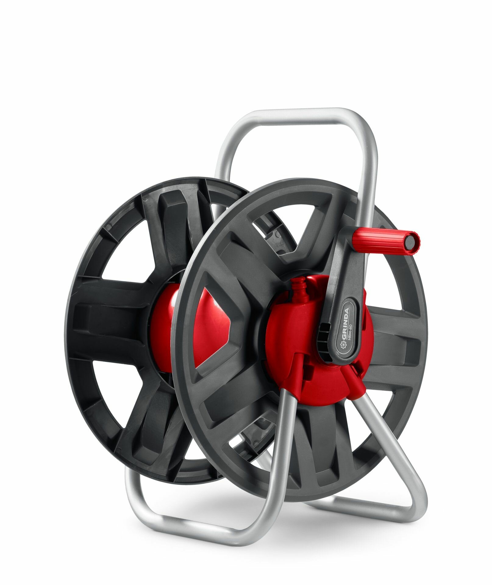 GRINDA HRM-60 для шлангов 60м x 1/2 и 30м х 3/4  стальные опоры пластиковый барабан катушка для шлангов (8-428410)