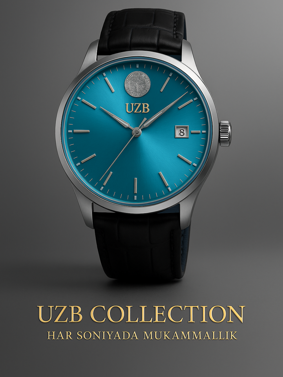 Наручные часы, голубой, — фото 1