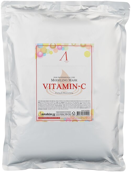 Anskin маска альгинатная Vitamin-C для тусклой кожи, 1000 г, 1000 мл