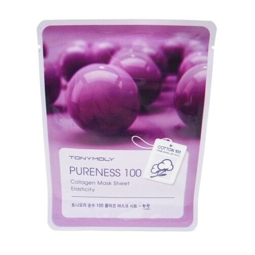 TONYMOLY Очищающая тканевая маска для лица с коллагеном PURENESS 100 Collagen Mask Sheet, 21мл