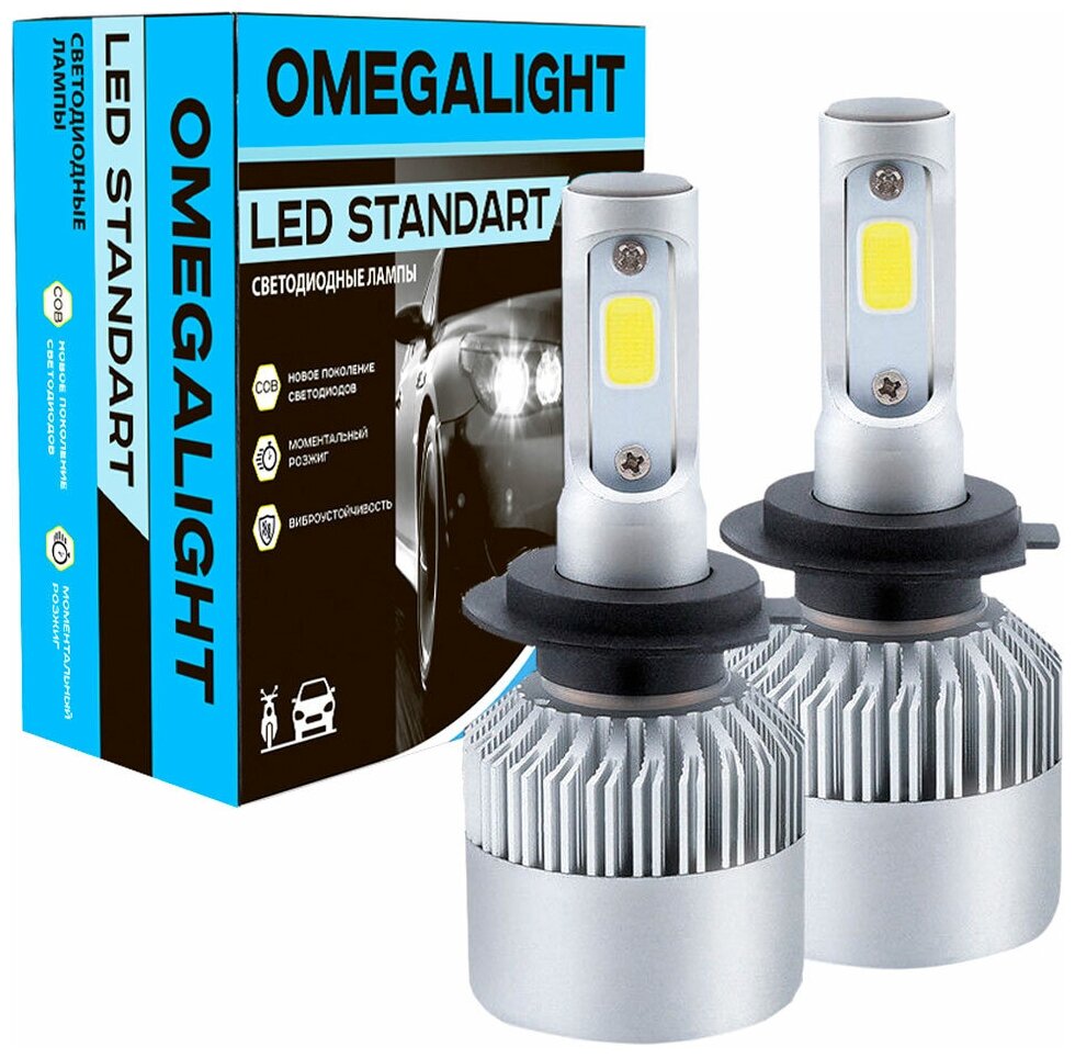 Комплект ламп LED Omegalight Standart H3 2400lm (2шт)