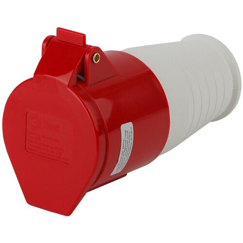 Розетка силовая кабельная эра 3ре 32а 380в ip44 красный 1693₽
