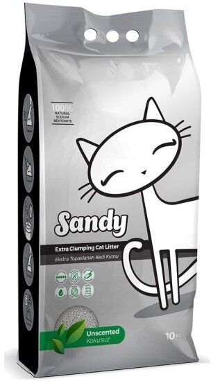 Наполнитель для кошачьих туалетов Sandy Unscented комкующийся, бентонитовый без ароматизатора (10кг)