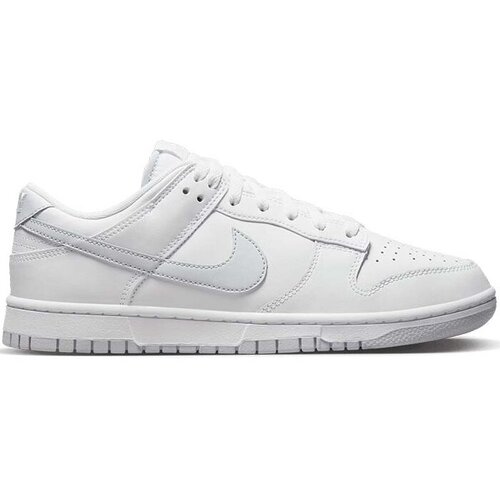 фото Кроссовки nike dunk low retro, демисезон/лето, натуральная кожа, низкие, размер 8.5, белый