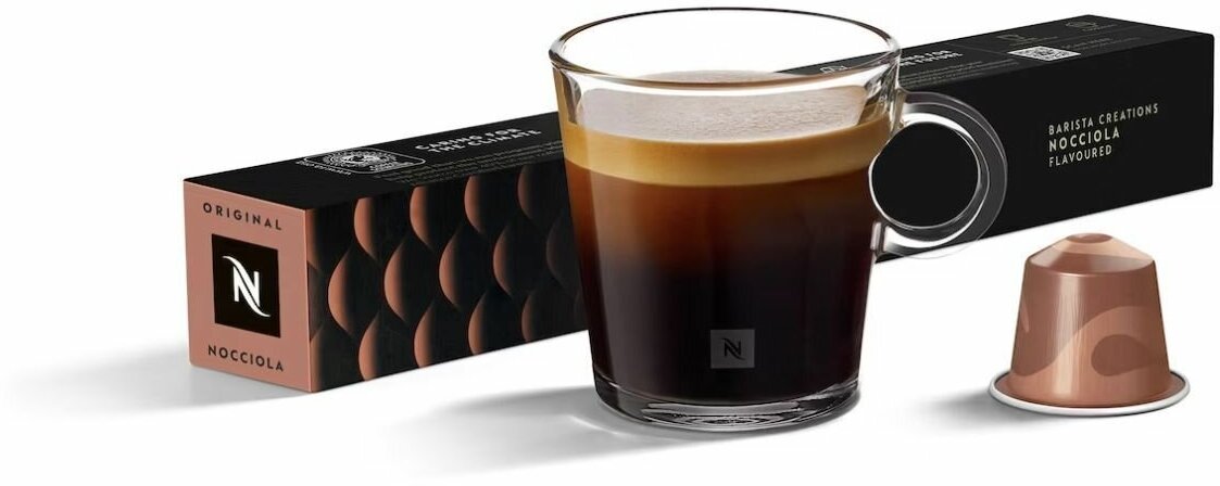 Оригинальные капсулы кофе Nespresso NOCCIOLA (ЛЕсной орех, фундук), эспрессо , 1 уп 10 капсул