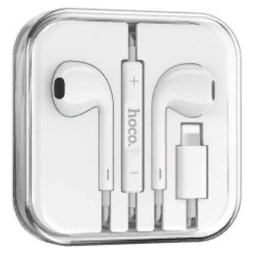 Проводные наушники Hoco M80 Lightning, white наушники m80 original series earphones hoco белые