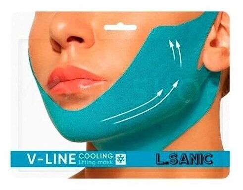 Маска-бандаж для коррекции овала лица с охлаждающим эффектом, V-Line Cooling Lifting Face Mask, L.Sanic, 8809089294278