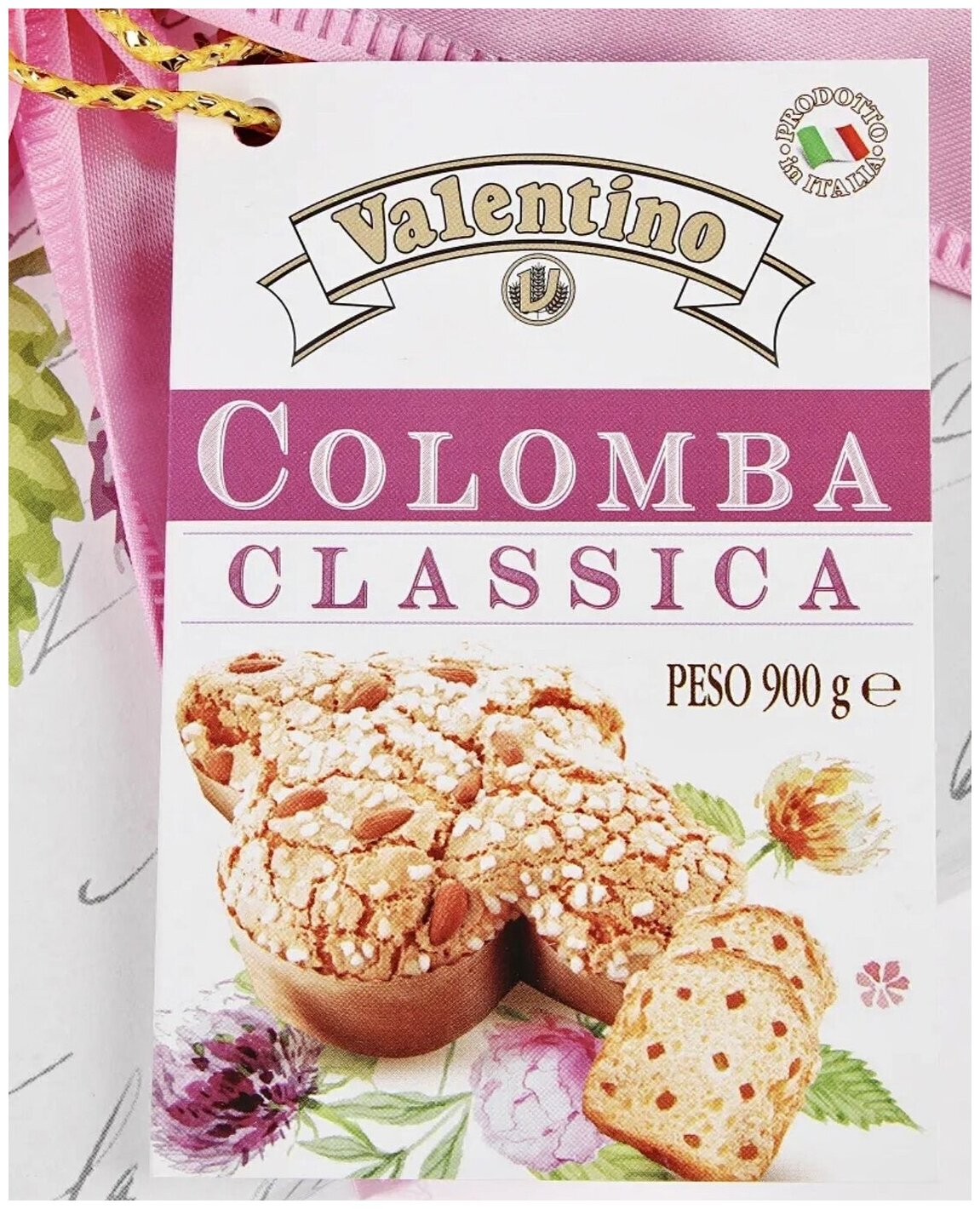 Кекс (кулич) Valentino Colomba классический 900 г, Италия - фотография № 2