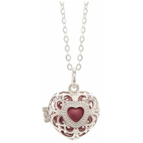 фото Серебряное украшение pick your angel для женщин. кулон "маленькое сердце" в серебре с серебряной цепочкой 60 см и красным шаром
