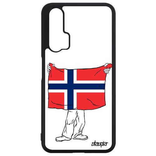 фото Чехол для honor 20 pro, "флаг норвегии с руками" туризм государственный utaupia