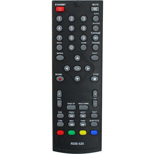 Пульт к Rolsen RDB-525 DVB-T2/SAT Delly ресивер пульт для rolsen rdb 502 для эфирных ресиверов