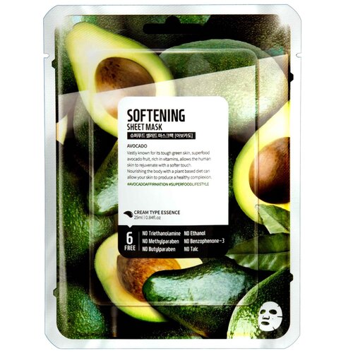 SUPERFOOD SALAD FOR SKIN тканевая маска Авокадо - смягчение, 25 г, 25 мл