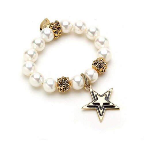 Браслет MON REVE, стрейч, с жемчугом и подвеской-звездой, MR-BMR23K009 белый