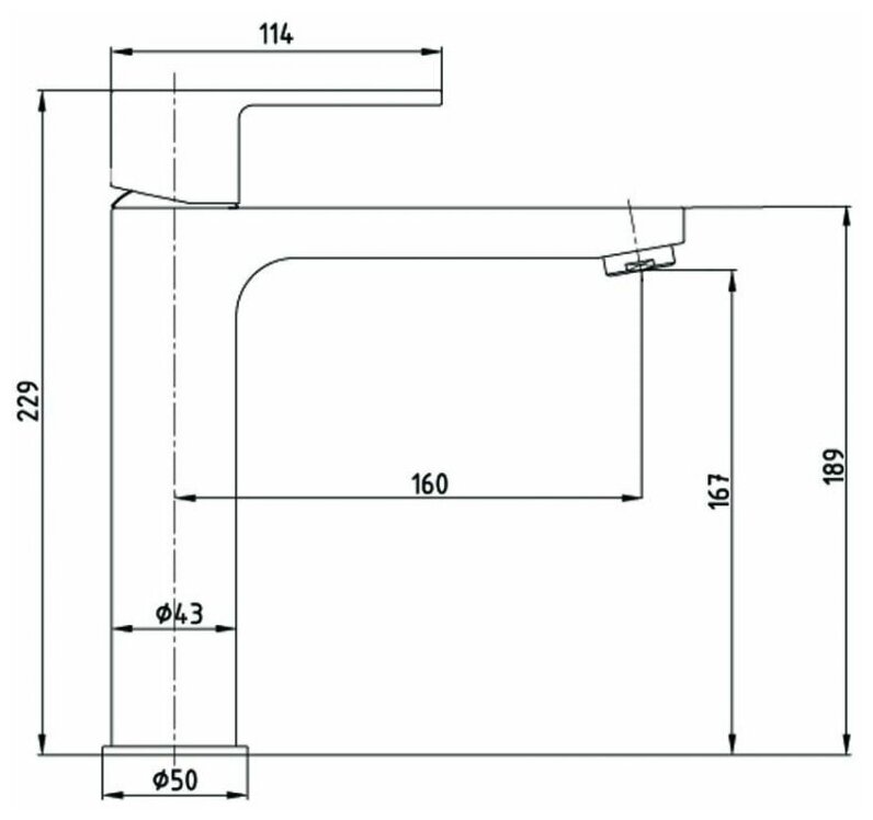 Смеситель для раковины E.C.A Nita 102188041EX