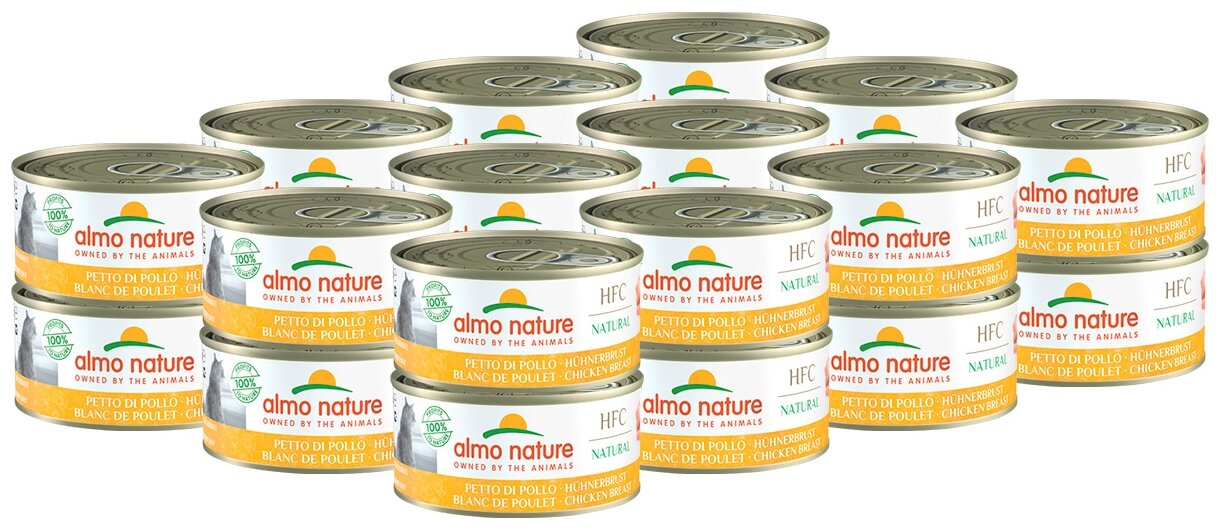 ALMO NATURE CAT HFC NATURAL для взрослых кошек с куриной грудкой (150 гр х 24 шт)