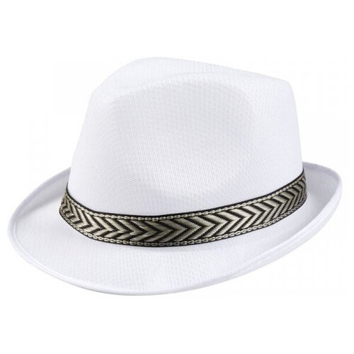 фото Шляпа белая с золотистой лентой, размер 57-58 happy pirate