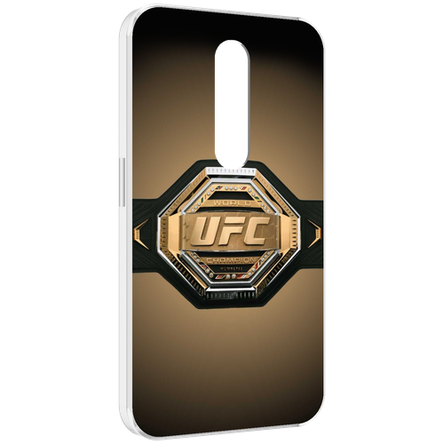 Чехол MyPads UFC единоборства мужской для Motorola Moto X Force (XT1585 / XT1581) задняя-панель-накладка-бампер