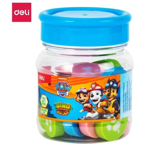 Набор ластиков Deli EH307 Paw Patrol ассорти пласт.туб. (21шт) (24 шт. в упаковке)