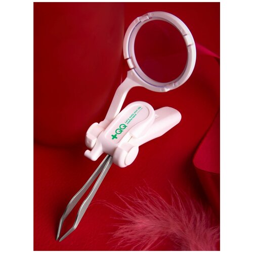 Пинцет остроконечный из нержавеющей стали с лупой 11 см Green Bell