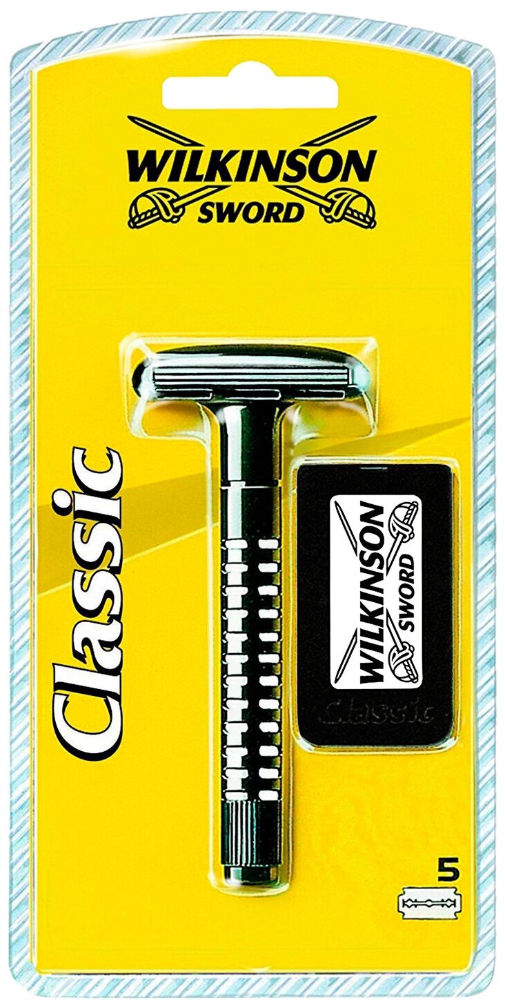 Wilkinson Sword Classic Т - образный станок + 5 сменных лезвий