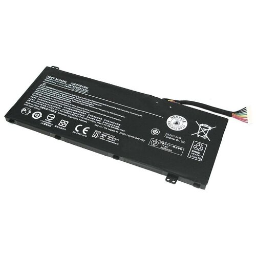 Аккумуляторная батарея для ноутбука Acer Aspire VN7-571G, VN7-791 11.4V 4465mAh 51Wh AC14A8L черная вентилятор для ноутбука acer aspire nitro vn7 591 4 pin пара