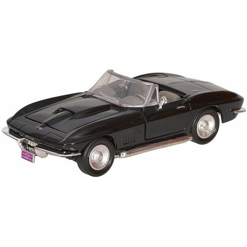 Модель машины 1967 Chevrolet Corvette Черный 1:24 машинка welly 1 24 chevrolet corvette z06 оранжевый