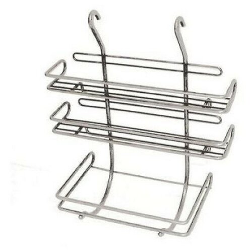 32005 Держатель для бумажных полотенец с двумя полочками хром Lemi