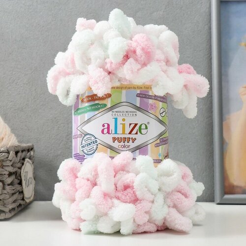 Пряжа Puffy color 100 % микрополиэстер 9м/100г (6052) пряжа alize puffy color 100% микрополиэстер 9 мх100 г 6052