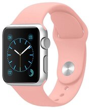 Силиконовый ремешок для Apple Watch 38/40/41 mm, розовый, размер s/m