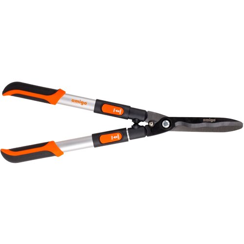 Садовые ножницы Amigo 76162 черный/оранжевый ножницы для живой изгороди телескопические рукоятки