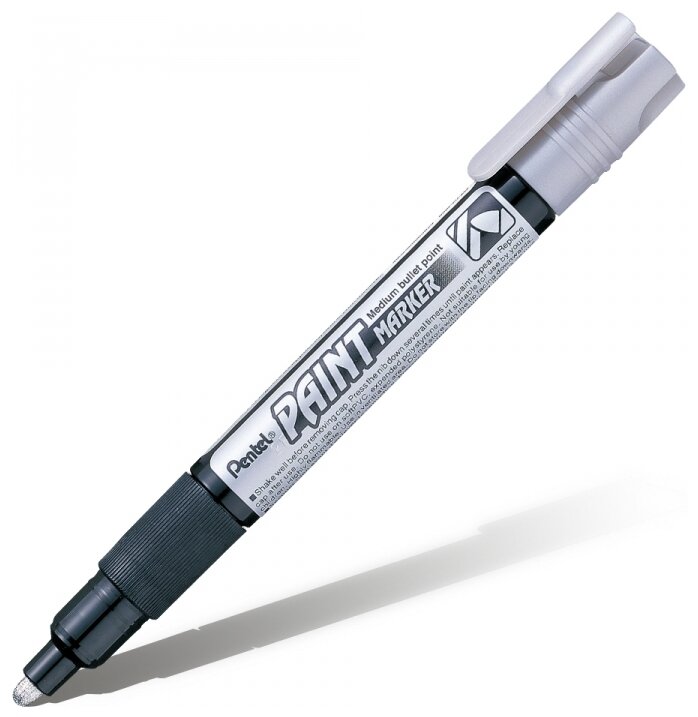 Маркер перманентный Pentel "Paint" 4,6 мм, с круглым наконечником, черный - фото №5