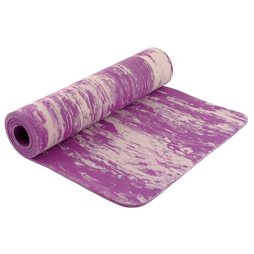 фото Коврик sangh yoga mat, 183х61х0.8 см фиолетовый рисунок