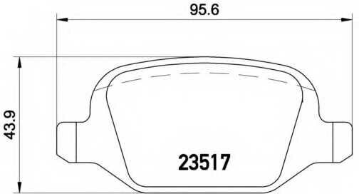 Колодки тормозные, комплект задний для ALFA ROMEO 147 (937_) 3.2 GTA (937. AXL1) BREMBO P23065