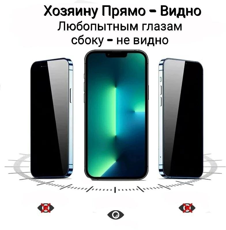 Защитное стекло Privat для iPhone X, iPhone XS, iPhone 11Pro, антишпион, 5D, 9H, с рамкой