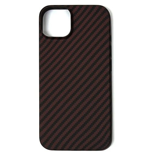 Чехол-накладка Devia Carbon Fiber Texture Magnetic Case для смартфона iPhone 14 Plus (Цвет: Wine Red)