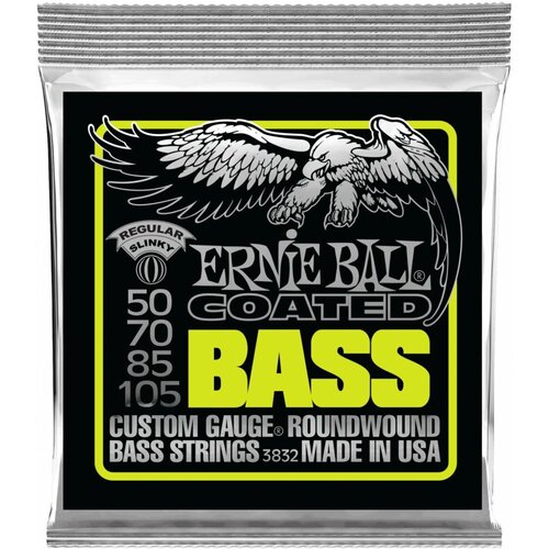 Струны для бас-гитары Ernie Ball 3832 Coated Regular Slinky, 50-105