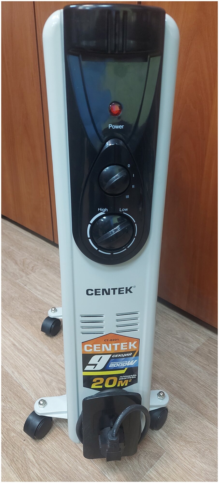 Масляный радиатор CENTEK CT-6201, белый - фотография № 3