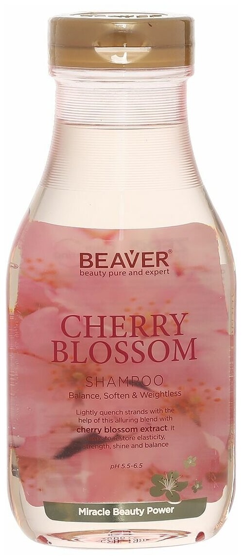 BEAVER шампунь Cherry Blossom с экстрактом вишни, 350 мл