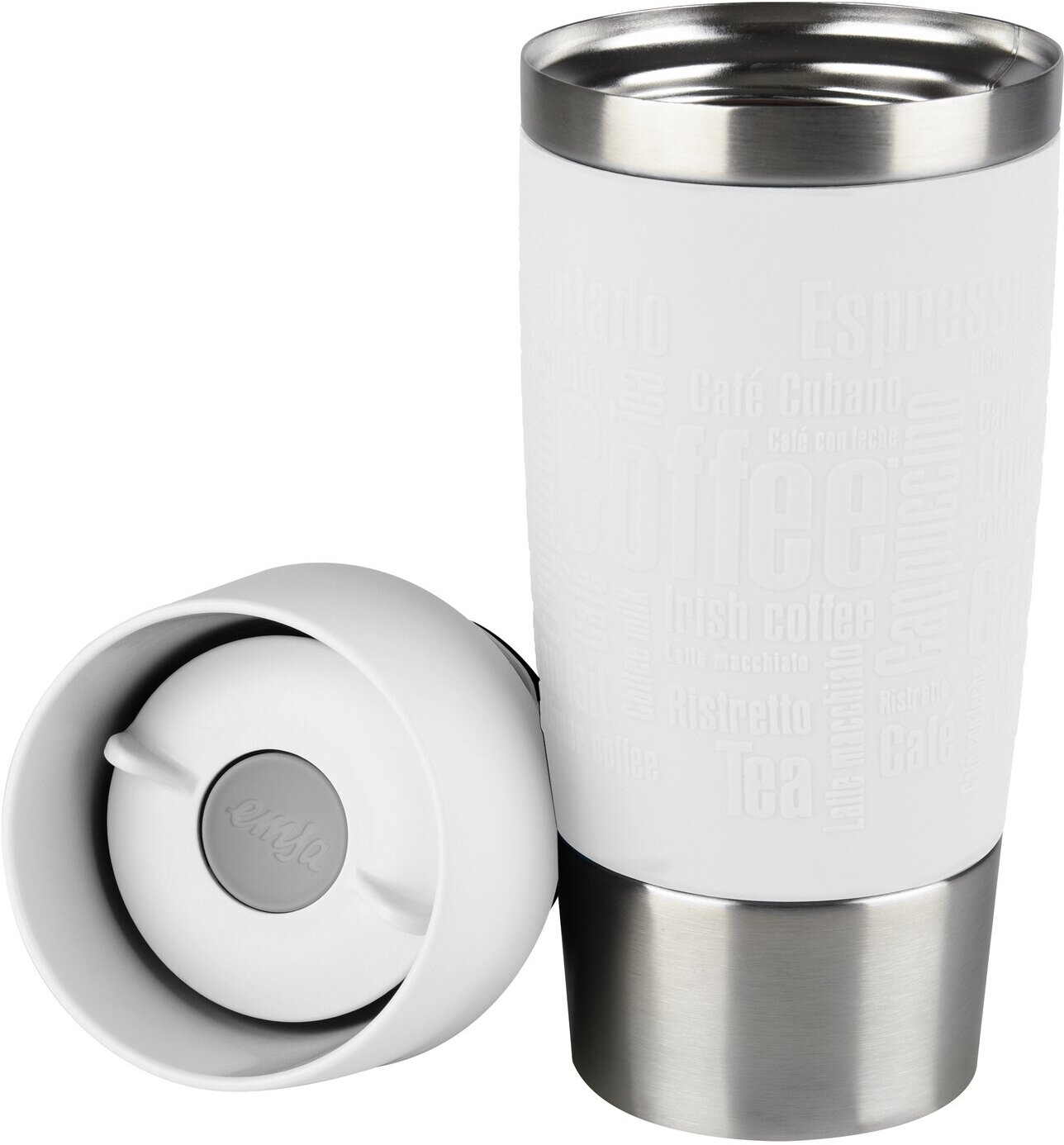 EMSA Термокружка 0.36 л белый Travel Mug Emsa - фотография № 3