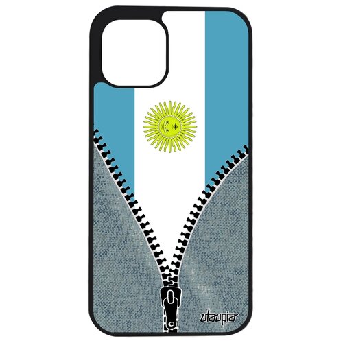 фото Чехол для телефона apple iphone 12, "флаг аргентины на молнии" государственный туризм utaupia