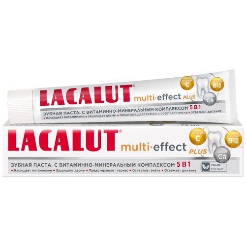 Зубная паста LACALUT Multi-effect plus, 75 мл, 110 г уход за полостью рта lacalut зубная паста multi effect