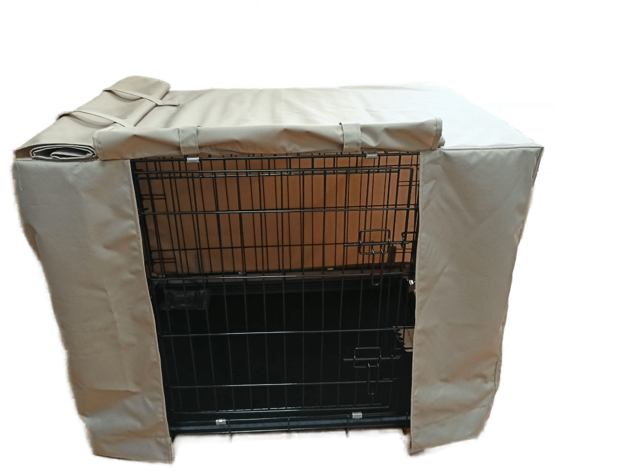 Чехол на клетку для собак 4 размера (93*73*67см), 2 двери, бежевый - фотография № 6