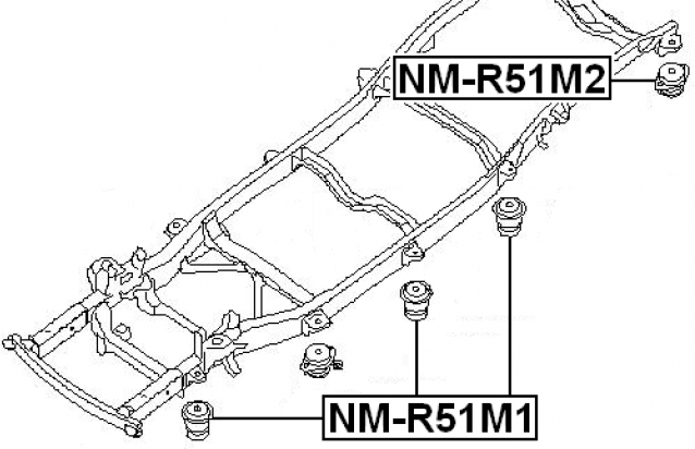 Подушка рамы Febest NM-R51M2