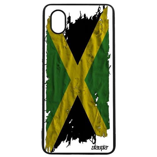 фото Чехол на samsung galaxy a01, "флаг ямайки на ткани" патриот государственный utaupia