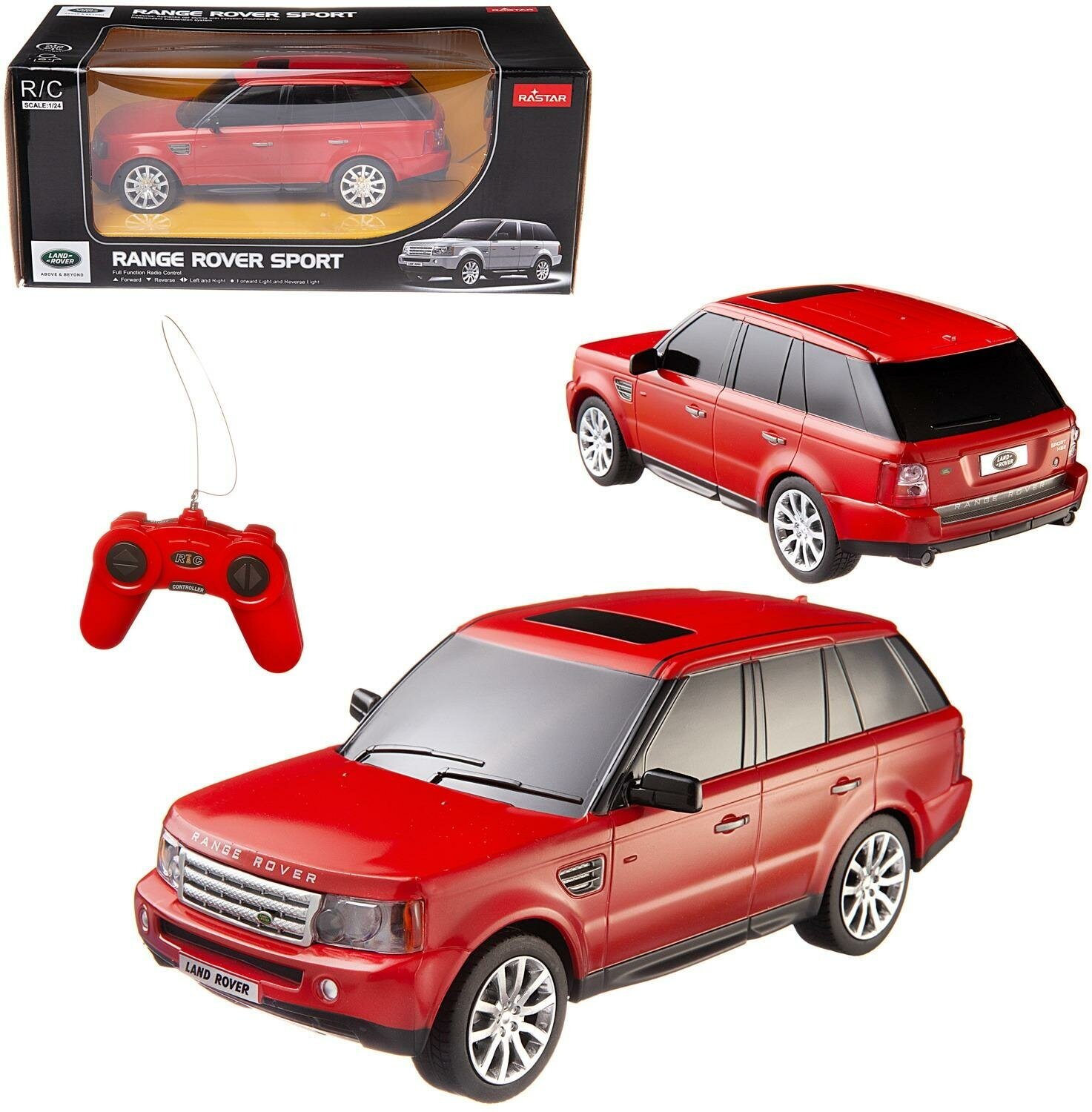 Машина р у 1:24 Range Rover Sport 20см красный 2.4G 30300R