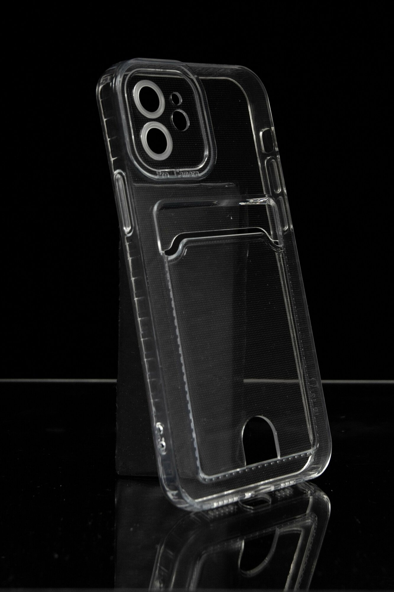 Чехол для карты на Apple iPhone 12 / чехол на айфон 12 с полной защитой камеры прозрачный