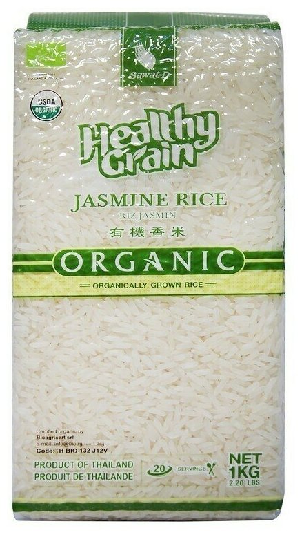 Органический белый тайский рис жасмин SAWAT-D 1кг