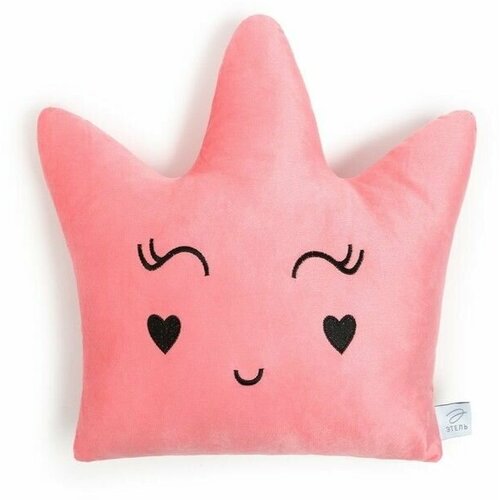 Подушка Корона розовая 48х38см велюр 2030₽