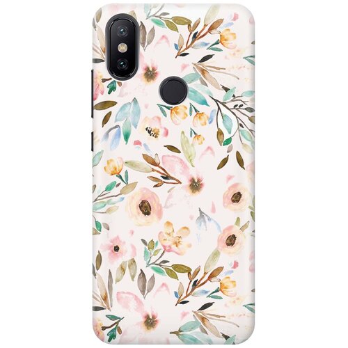 фото Re:pa накладка transparent для xiaomi mi 6x / mi a2 с принтом "розовая нежность"