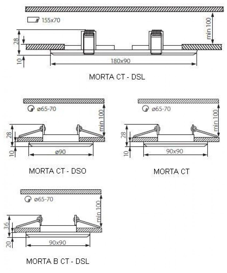 Светильник точечный стеклянный KANLUX MORTA CT-DSL50-B - фотография № 3